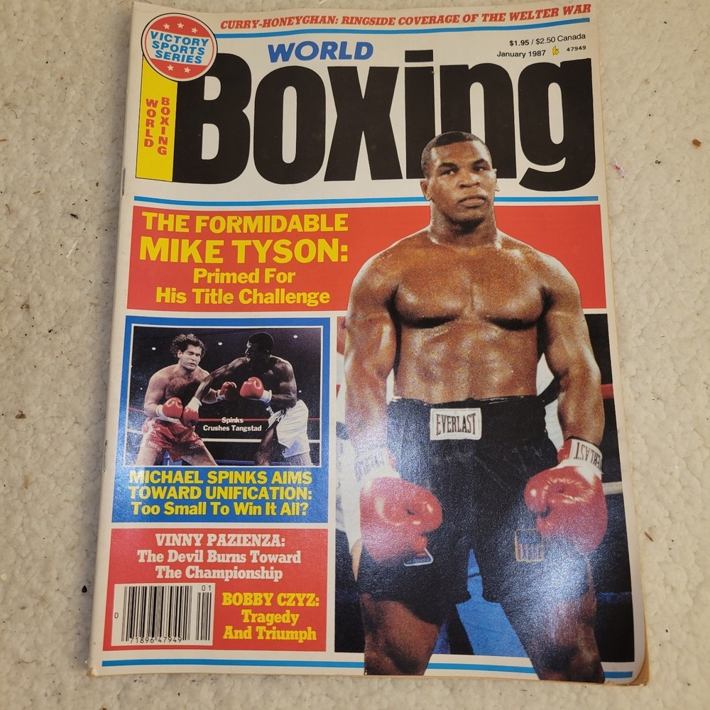 1c-38 vintage WORLD BOXING magazine January 1987 MIKE TYSON cover